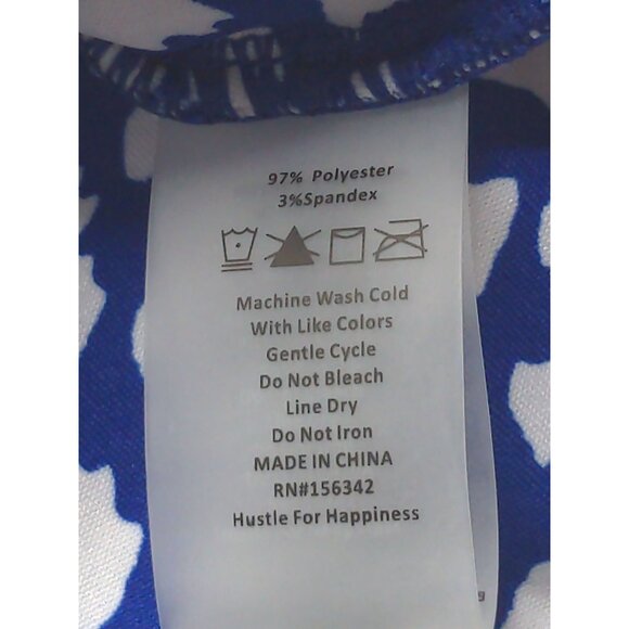 Crescent Drive High Waist Bikini Swimsuit Bottom Womens S Blue Cheetah Print New - Picture 6 of 6